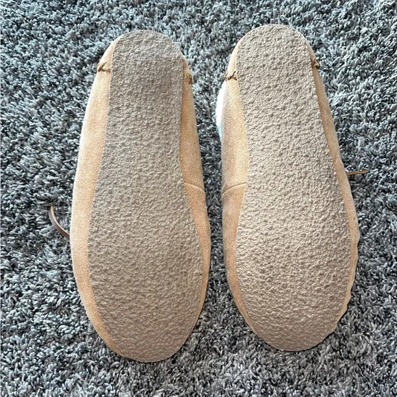 MINNETONKA Moccasin Slipper Booties Leather/ Faux Fur Lining Women’s Size 8 - Picture 9 of 12